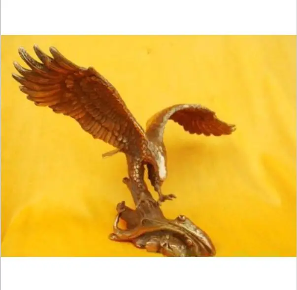 

67110217+++ JJ++Chinese Bronze Brass Statue eagle sculpture 8"High