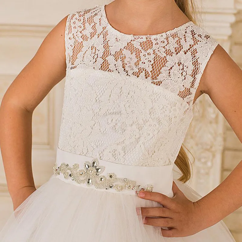 2016-Spring-Floor-Length-Ball-Gown-Kids-First-Communion-Dresses-with-Beading-Sash-Cute-Lace-Tulle3