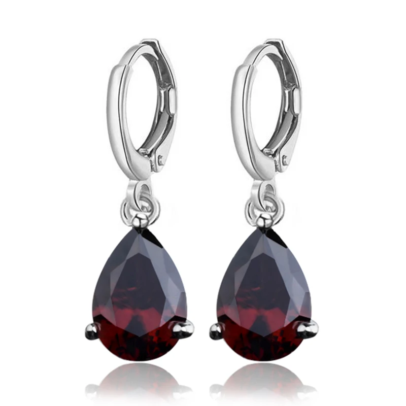 

SHUANGR fashion high quality 7 color Long Dangle Earrings Crystals Zircon CZ Drop Dangle Earrings for Women Luxury Jewelry