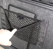 

Universal Car Cargo Net Trunk Storage Pocket Elastic Seat Back Organizer Mesh Pouch Bag Stickers 15.7 X 9.8 inch (40X25cm)