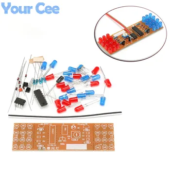 

Red Blue Double Color Flashing Lights Kit Strobe NE555 + CD4017 Practice Learning DIY Kits Electronic Suite Design