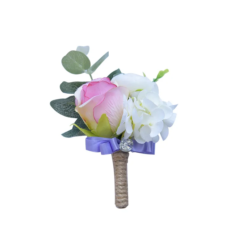 

Boutonniere Rose Flowers Corsage Blue Pins Purple Corsages Wedding Flowers Blue Wrist Hot 2019