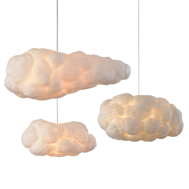 

Nordic Clouds Pendant Lights Silk Lamp Dark Clouds Hanglamp Personality Decorate Hanging Light For Hotel Lobby Restaurant