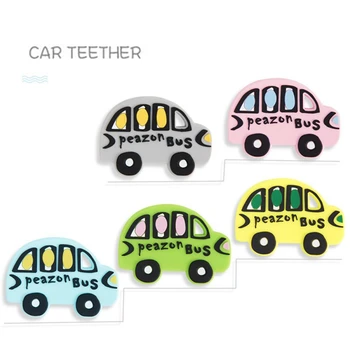 

Baby Cartoon Simulation Car Shape Soft Silicone Molar Toy Training Toys Safety