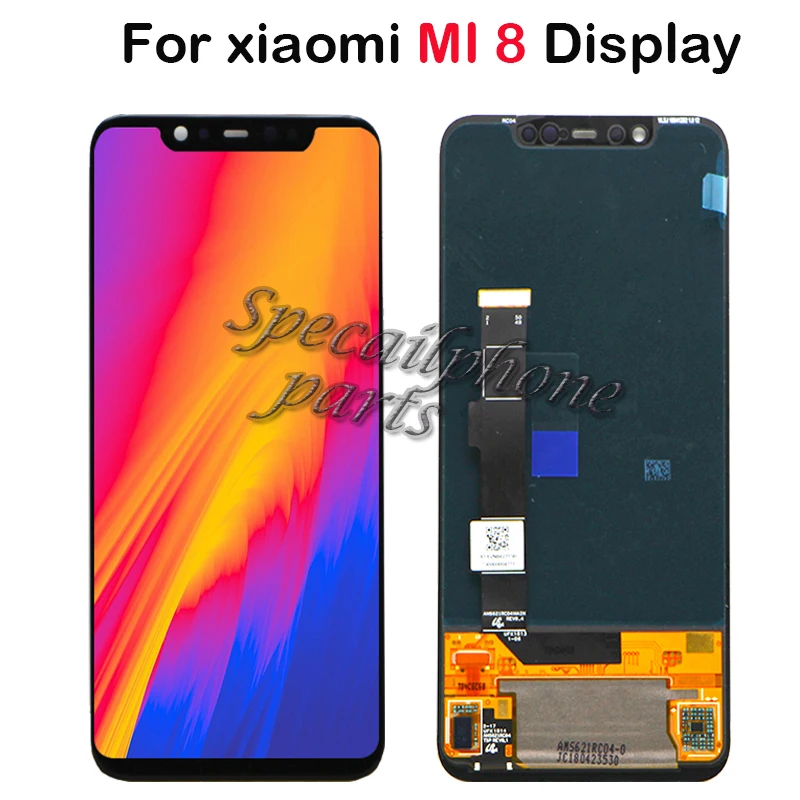 ЖК-дисплей 6 21 дюйма для Xiaomi MI 8 с рамкой сенсорная панель экран дигитайзером pantalla