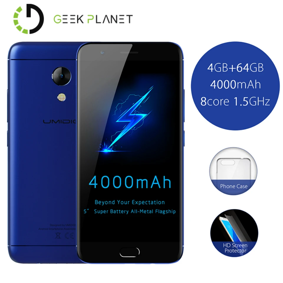 Оригинальный umidigi C2 4 ГБ Оперативная память 64 мобильного телефона mtk6750t 1.5 ГГц Octa Core