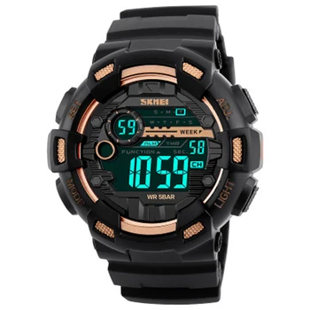 

Outdoor Sport Watch Men Digital Waterproof PU Strap Amry Military Watches Men Fashion Casual Multifunction Wristwatch Men Gold