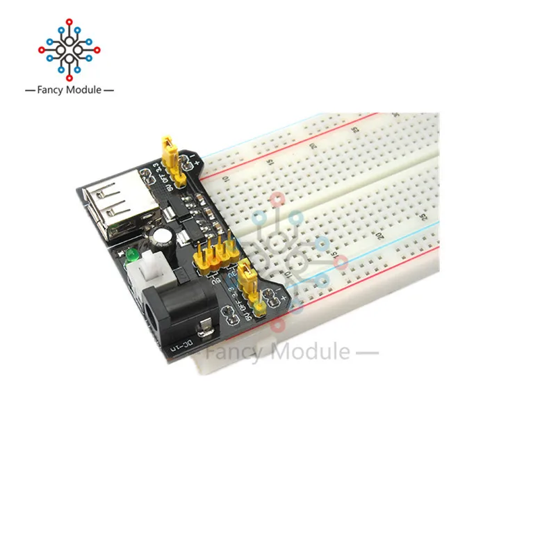 

Solderless Breadboard PCB 830Point+ MB102 Breadboard Power Supply Module 3.3/5V