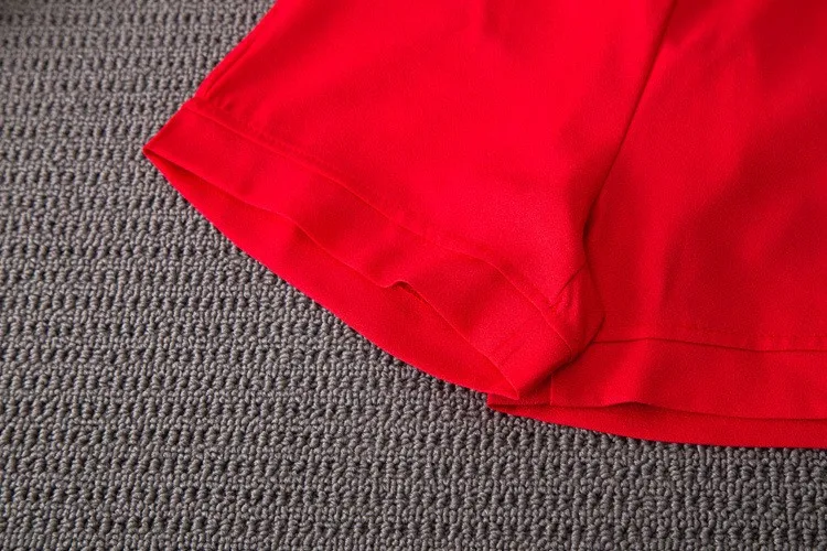 Коллекция года модные летние комплекты одежды красного цвета для малышей и дошкольников комплекты одежды для девочек блузка без рукавов с оборками+ шорты комплект из 2 предметов JW1217
