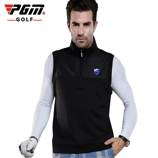 2019 Pgm Golf Sport Fleece Vest Men Winter Warm Golf Sleeveless Jacket