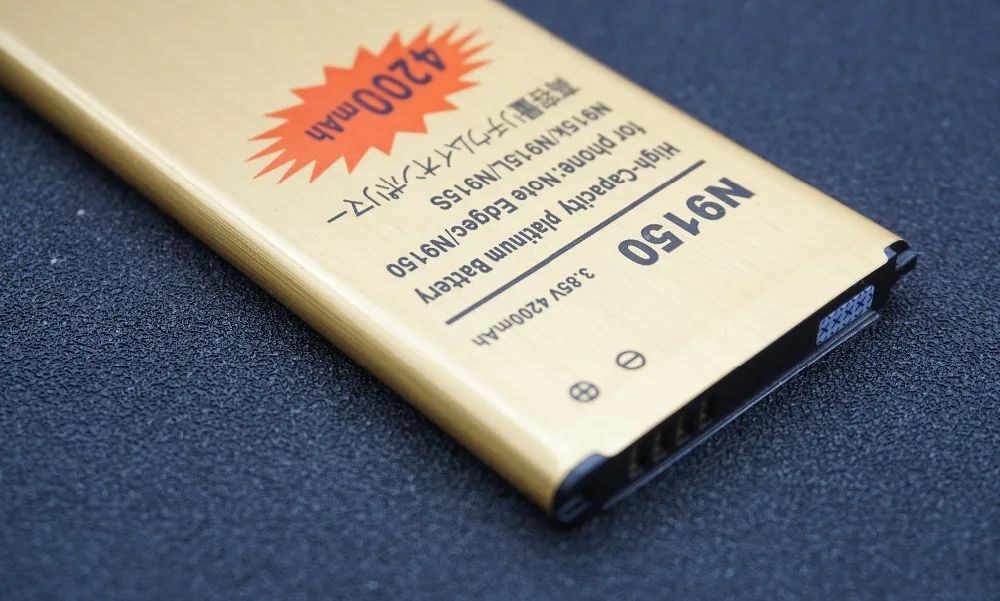 LehonS 4200 мАч Золотой сменный аккумулятор + ЖК зарядное устройство для Samsung galaxy Note Edge