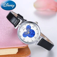 Preety Fille Mickey Mouse belle charme cristal montre Unique Minnie bowknot mode casual quartz montre Véritable Disney 11009
