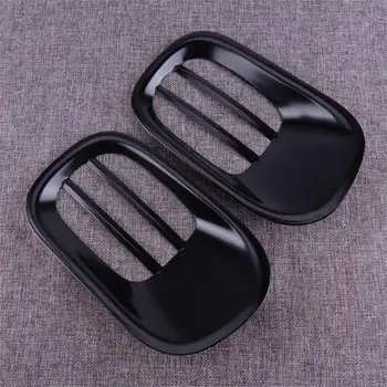 

beler 2Pcs Car Accessories Black Metal Rear Fog Lamp Light Hood Trim Guard Cover Fit for Jeep Renegade 2015 2016 2017