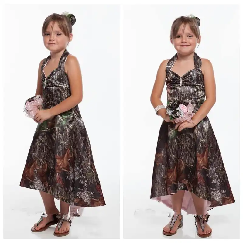 camo flower girl dresses cheap