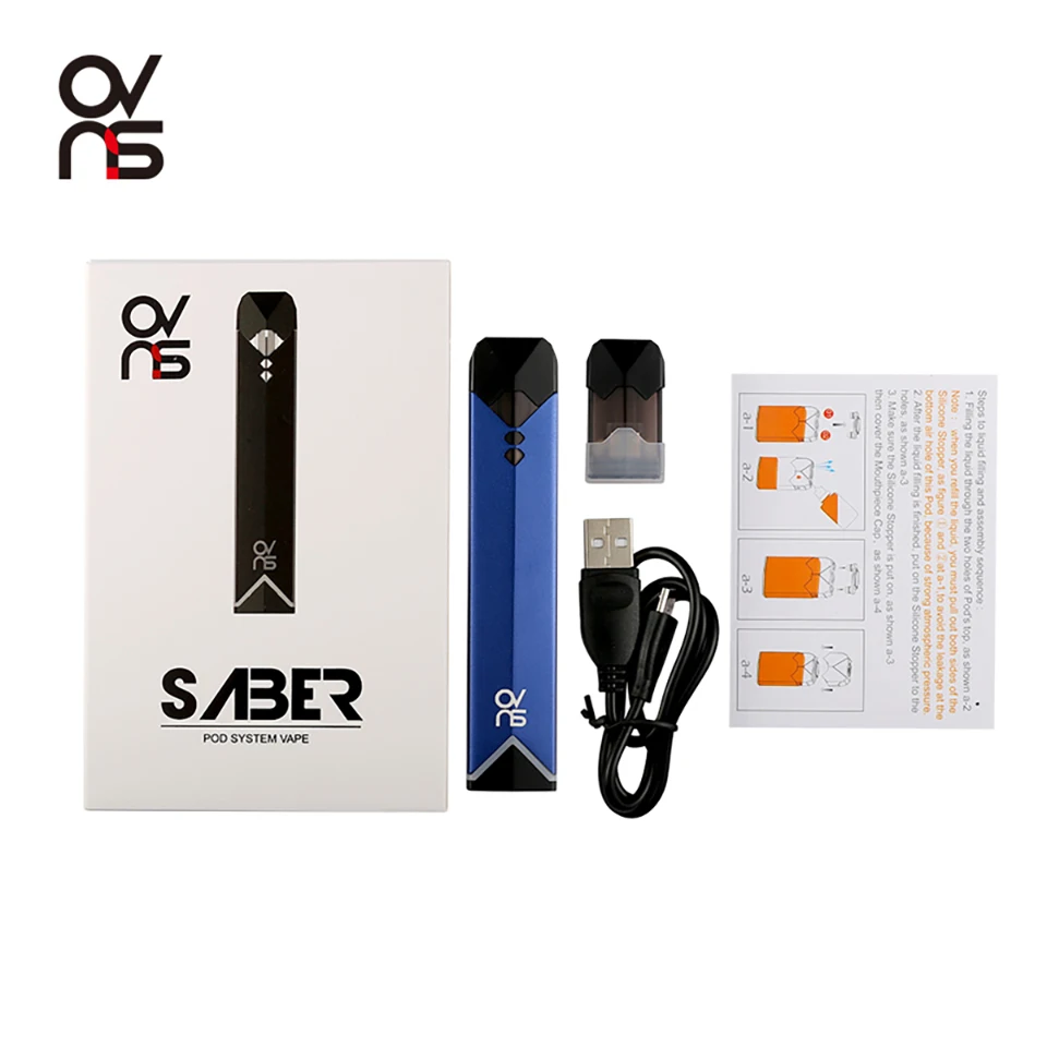 Оригинальный набор для вейпа OVNS Saber Pod со встроенным аккумулятором 400 мАч