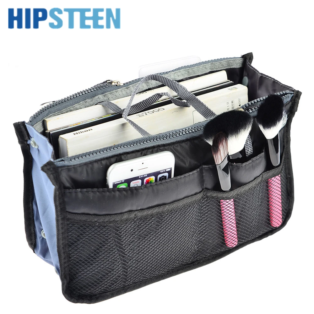 HIPSTEEN Multi Function women bag Double Zipper travel organizer set