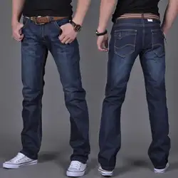2019 новые весенние Для мужчин джинсы 2 шт Классический модельер обтягивающие мужские джинсы's Повседневное высокое качество широкие прямые