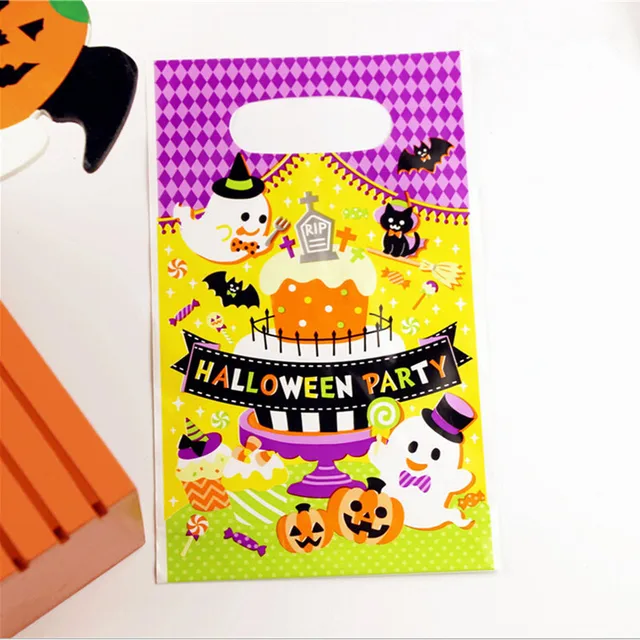 12pcs Pack Loot Bag Pumpkin Gift Baking Cookie 12pcs Pack Loot Bag Pumpkin Gift Baking Cookie Biscuit Candy Plastic Bags