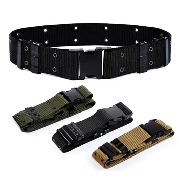 

Adjustable Outdoor Survival Tactical Emergency Rescue Canvas Military Waist Belt New HW173