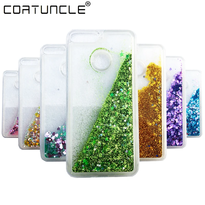 

Huawei P Smart Case on for Fundas Huawei P Smart Soft Liquid Dynamic Case for Capa Huawei P Smart Coque Glitter Cover 5.65 inch