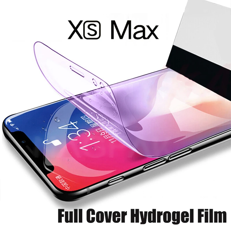 

Curved Soft Hydrogel Film For iPhone X 8 7 6 6S Plus Screen Protector Protective Film For iPhone XS Max XR X 8 7 Plus Not Glass