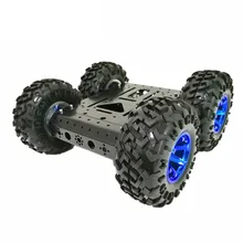 Сделайэто C3 4WD умный робот автомобиль с высоким Hardess из Сталь, 4 фута DC 12 V двигатель, 130 мм резиновые колеса, высокая загрузка Ёмкость DIY RC игрушки