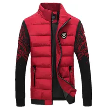 2016 autumn and winter Men s fashion cotton quilted jacket Men flower color cotton jacket Free