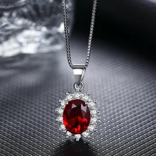 Красные циркониевые ожерелья со стразами кулоны для женщин белый/розовый сплав цепи женский кулон ожерелье ювелирные изделия