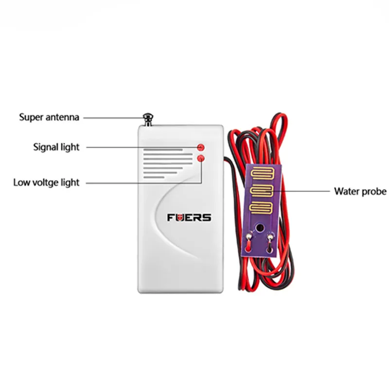 Fuers беспроводной 433 МГц датчик утечки воды детектор проникновения работает с GSM домашняя Безопасность Охранная умная сигнализация датчик утечки воды