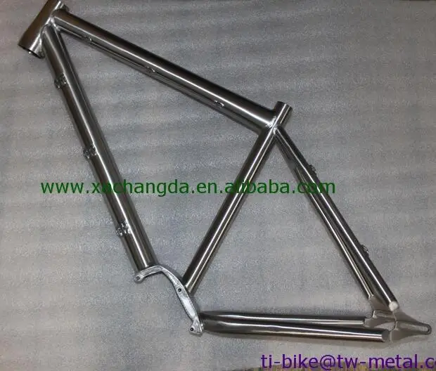 Titanium MTB bike frame with a pinion gear box shell, cheap titanium