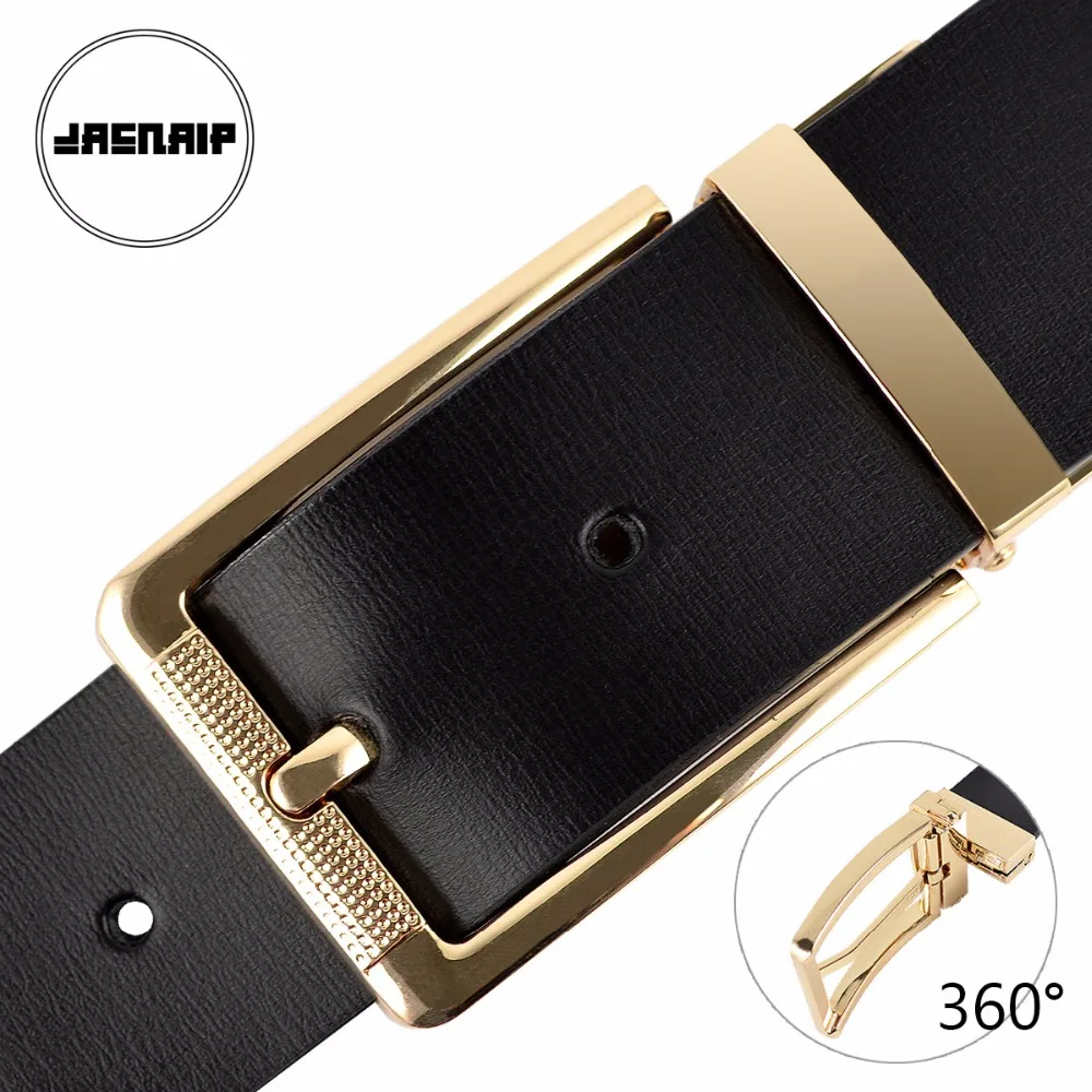 

2019 Reversible Men's Dress Belt Leather Reversible Wide Rotated Pin Buckle Belts Designer Fashion Luxury two belts in one