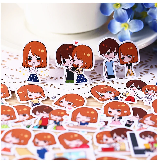 Creative Cute Self-Made Super Girl Menhera-Chan Scrapbooking Stickers/Decorative  Sticker/Diy Craft Photo Albums 40Pcs/ Pack : : Automotive