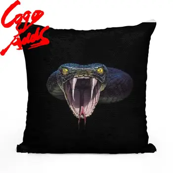 

Snake Pillowcase Sequin Throw Pillow Mermaid Cushion Cover Decorative Reversible Sequin Pillow cover for Sofa Decorative