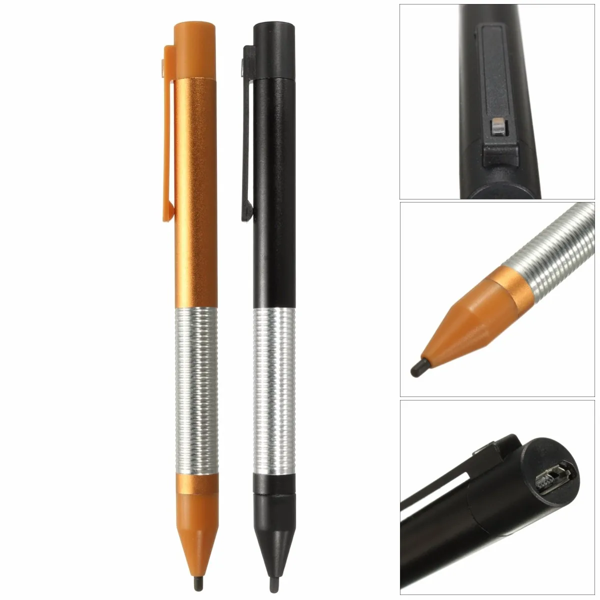 

Universal 2.4mm Fine Tip Active Capacitive Touch Stylus Pen Pencil Aluminum Alloy Drawing Pencil For iPad Android Tablet Phone