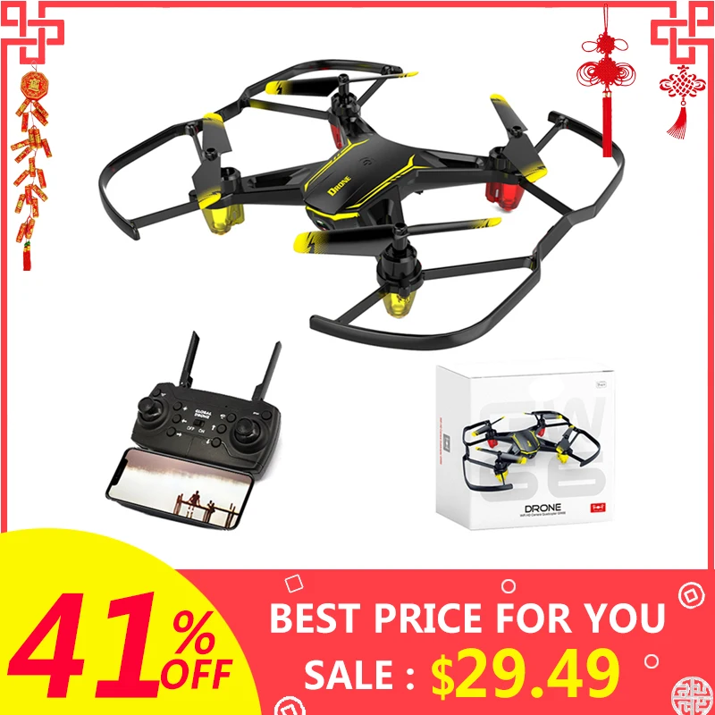 

Drone GW66 Mini Drone FPV Drones with Camera RC Helicopter Quadcopter Remote Control Quadrocopter Dron Toys For Children #ED