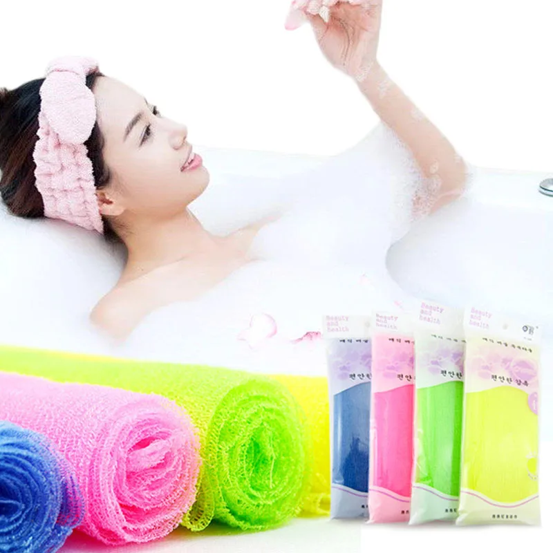 

Exfoliating Nylon Bath Shower Body Cleaning Washing Scrubbing Cloth Towel Sponges Scrubbers