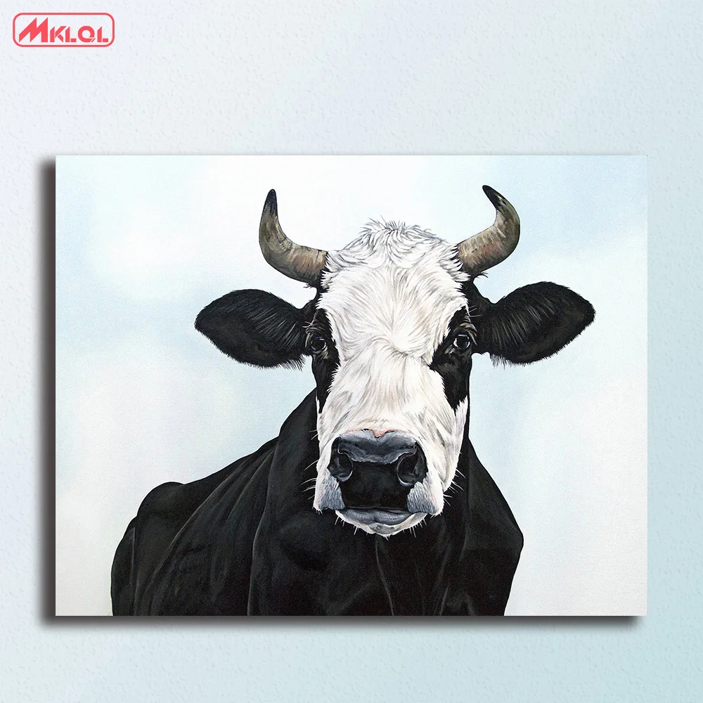 Large Size Wall art Cow 2805 animal Canvas Painting For Living Room Home Decoration Oil Painting