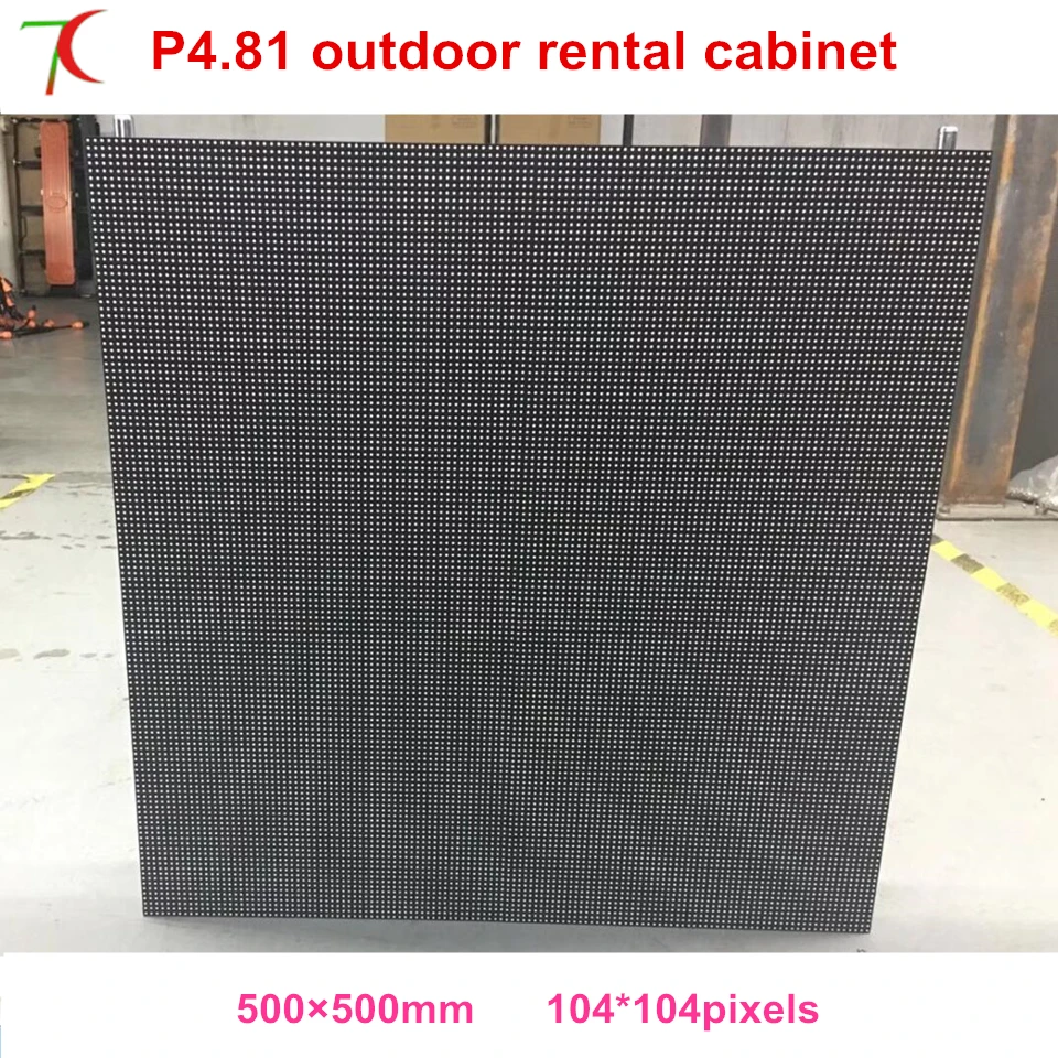 

P4.81 outdoor 500*500mm waterproof die-casting aluminum cabinet display , SMD,13scan,43624dot/sqm