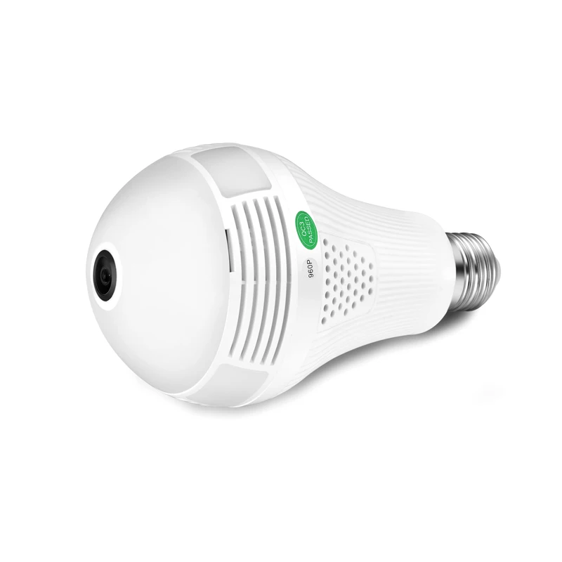 

Wireless IP Camera Wifi 960P Panoramic FishEye Bulb Lamp Home Security CCTV Camera 360 Degree Home Security Burglar
