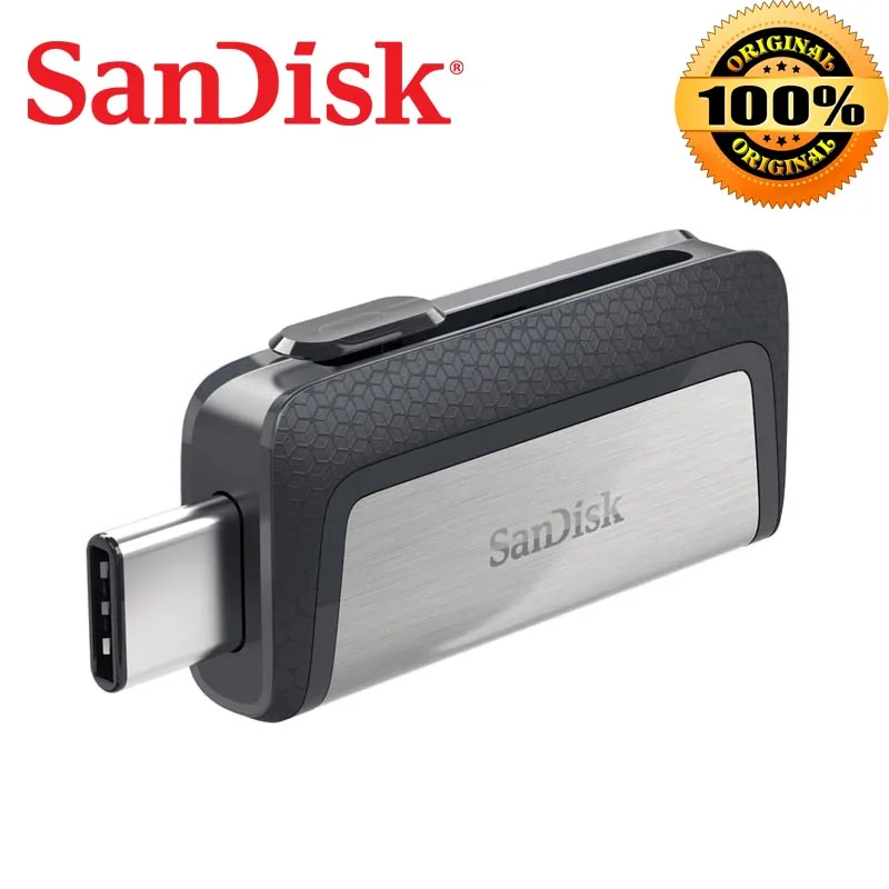 USB флеш накопитель SanDisk Type C OTG 32 ГБ 64 128 256 130 МБ/с./с 3 1 внешний накопитель|otg pen drive|usb 3.1