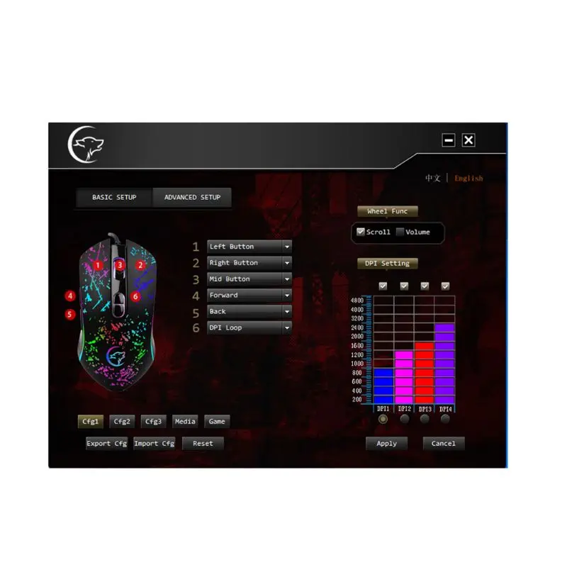

USB Wired Gaming Mouse Professional Macro Program Gamer 6 Programmable Buttons Optical PC Laptop Desktop Computer Game Mice 4800