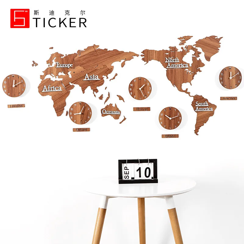 

2018 Top Fashion New Arrival 12 Mm Sheet Saat Klok Clock Wall Free Shipping 3d Wooden Wall Decoration Company Culture Office