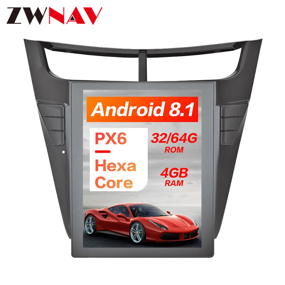 Android 8,1 4 Гб ОЗУ Tesla стиль PX6 Автомобильный gps навигация для chevrolet Sonic sail+ головное устройство мультимедийный HD радио магнитофон