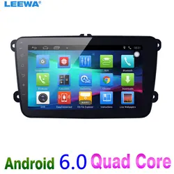 LEEWA 8 "8 дюймов ультра тонкий Android 6,0 Автомобильный медиаплеер с радио gps-навигатор для VW Golf 5/6/Polo/Passat/Jetta/Tiguan/Touran