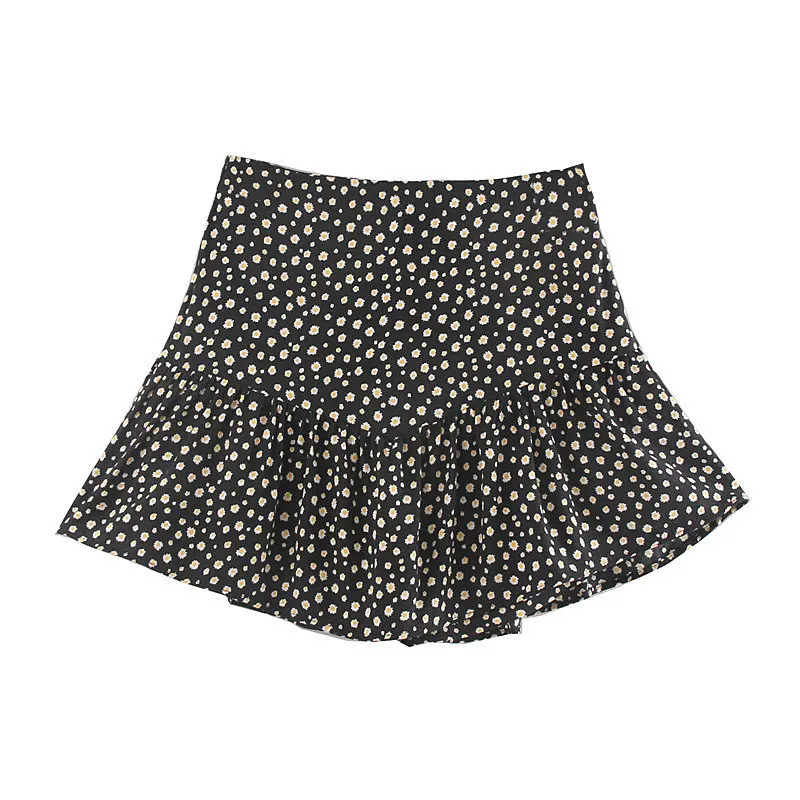 

Best fashion Hot Strip 38-9130 European and American Fashion Printed Short Skirts