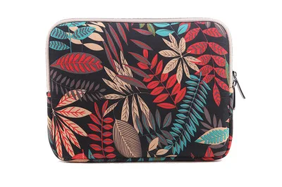 Colorful leaf black Холщовый чехол для планшета для ipad air 2 Чехол Pro 9,7 10,5 11 чехол для Xiaomi huawei samsung lenovo tab - Цвет: Colorful leaf black