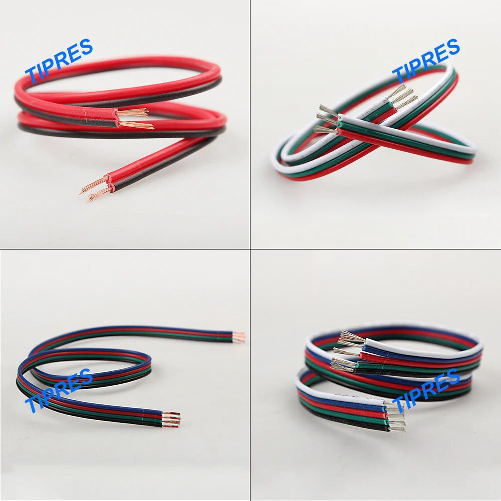 1 м 2 м 10 м/20 м рулон 2pin/3pin/4pin/5pin 22AWG/20AWG/18AWG светодиодный разъем удлинитель провода кабель