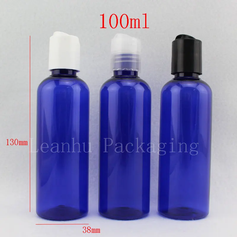 100ml X 50 blue shampoo lotion plastic bottles, empty liquid soap