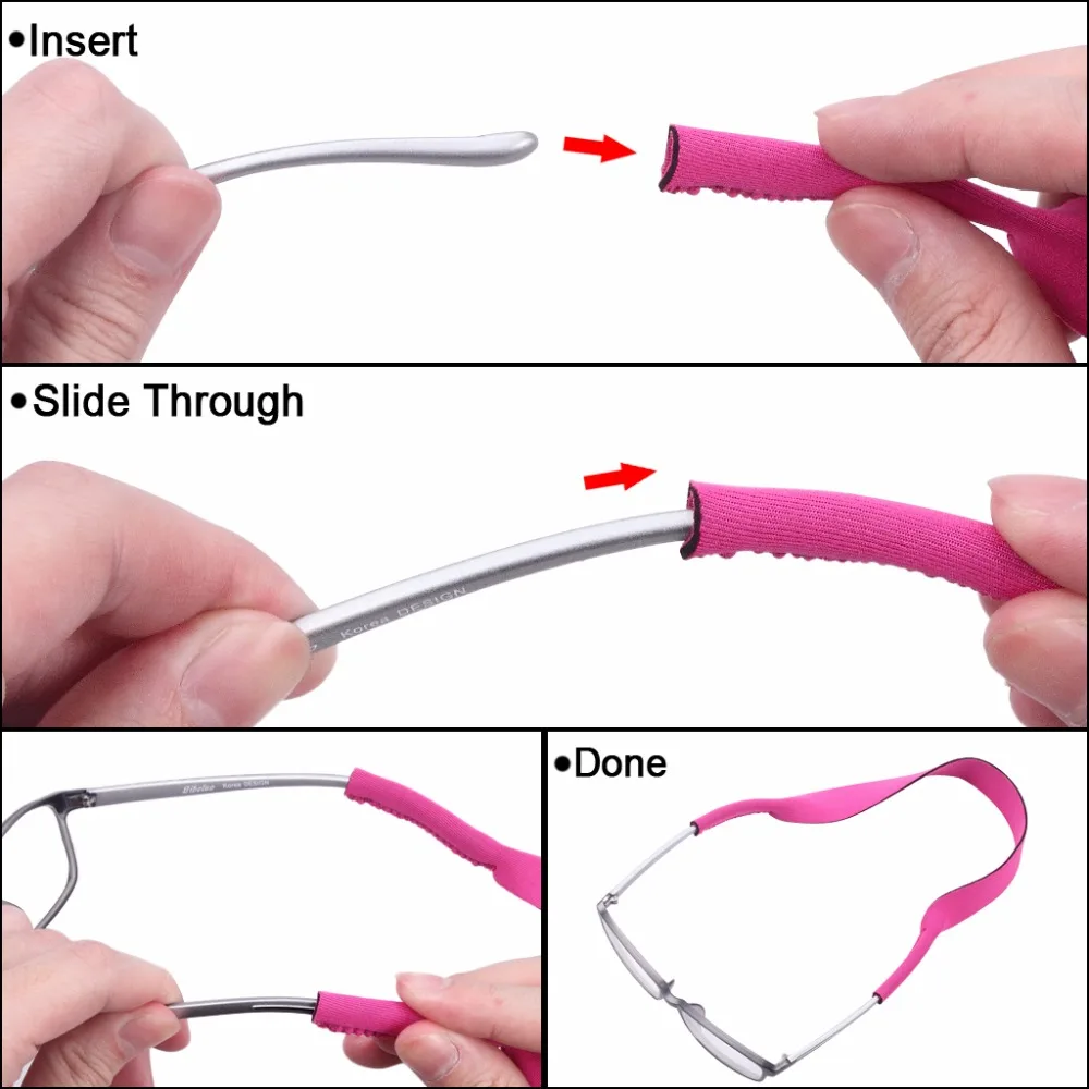 10 шт. очки солнцезащитные очки неопреновые эластичные спортивные оголовье Противоскользящий ремень безопасности шнур держатель для взрослых или детей