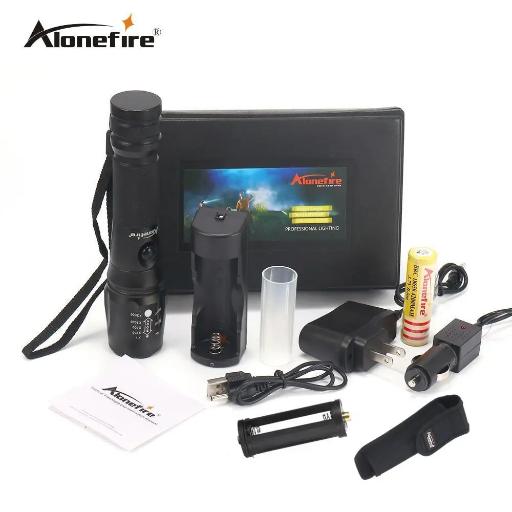 AloneFire X340 3800Lumens Tactical Flashlights Torches powerful led flashlight T6 Lighting Lamp 18650 10W Powerful bike